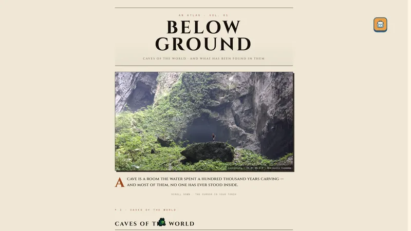 Below Ground, the caves of the world