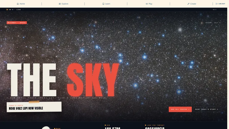 The Sky, a new space photo every day
