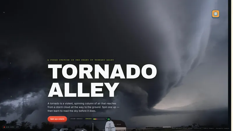 Tornado Alley, a field guide to storms