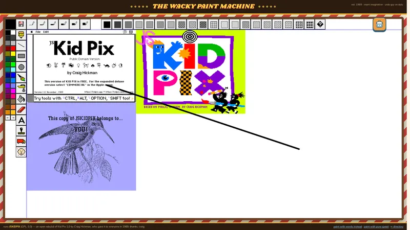 The Wacky Paint Machine, classic paint chaos